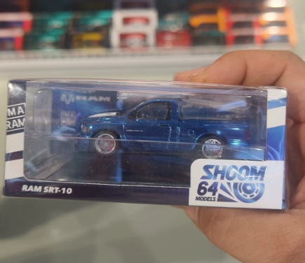 GCD Shoom64 1:64 Dodge RAM SRT-10 Electroplate Blue Limited Edition Diecast Car