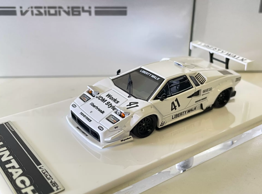 VISION64 1/64 LB-WORKS Lamborghini Countach LP500 White