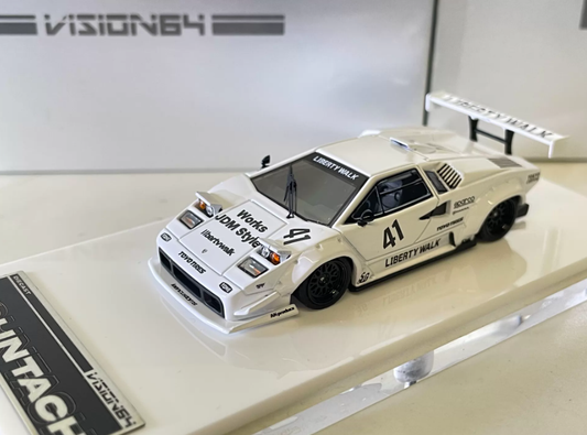 VISION64 1/64 LB-WORKS Lamborghini Countach LP500 White