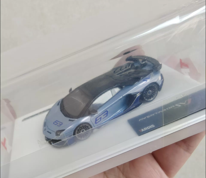 TARDIS 1/64 Lamborghini Aventador SVJ Sky Blue Alloy Model