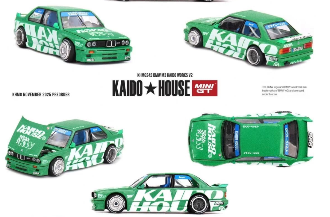 Kaido House Mini GT 1/64 BMW M3 E30 Kaido Works V2 Green