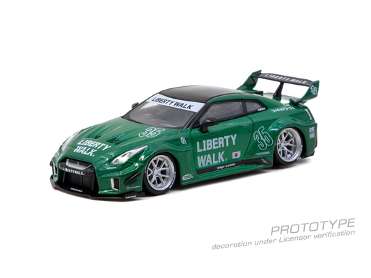 TW 1/64 Nissan 35GT-RR LB-Silhouette Emerald Green Preorder
