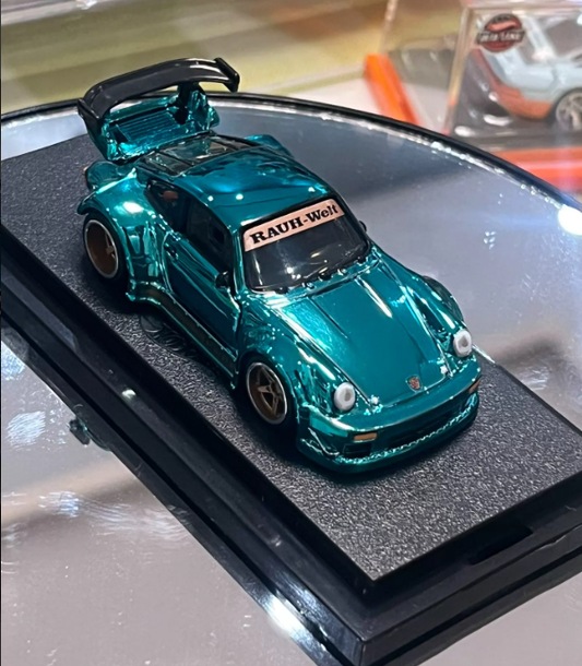 Hot Wheels RLC Exclusive RWB Porsche 930 Teal Chrome Diecast Model