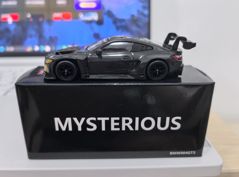 MYSTERIOUS 1/64 BMW M4 GT3 Full Carbon Texture Alloy Model