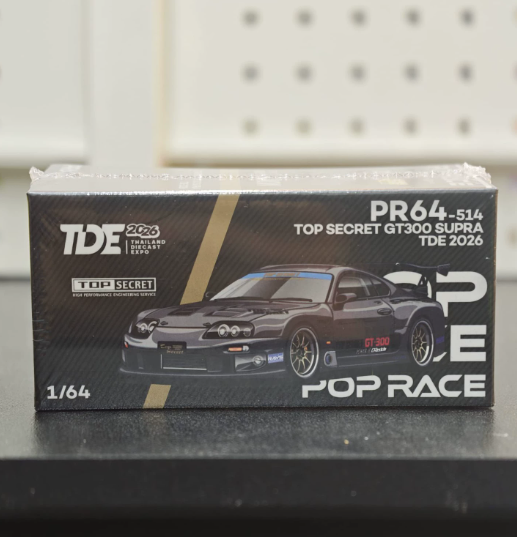 Pop Race PR64-514 1/64 Top Secret GT300 Supra TDE 2026 Show