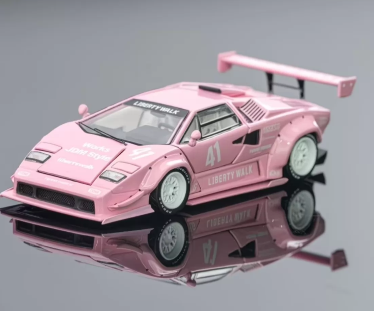 TOPART 1/64 LBWK Countach Pink Full Open