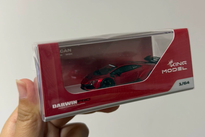 KING MODEL 1:64 Lamborghini Huracan DarwinPRO Lilith WBK Metallic Red Diecast