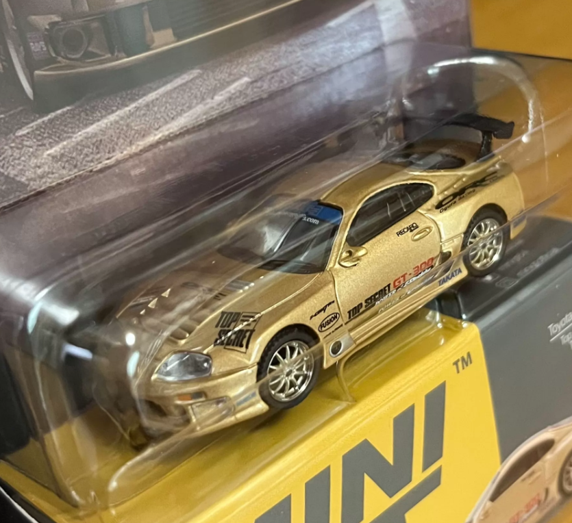 MINI GT 961 Toyota Supra A80 Top Secret GT300 Top Secret Gold 1:64 Diecast