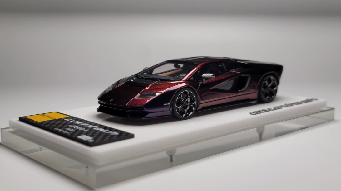 Make Up 1/43 Lamborghini Countach LP800-4 Iridescent Purple Yellow Label V2