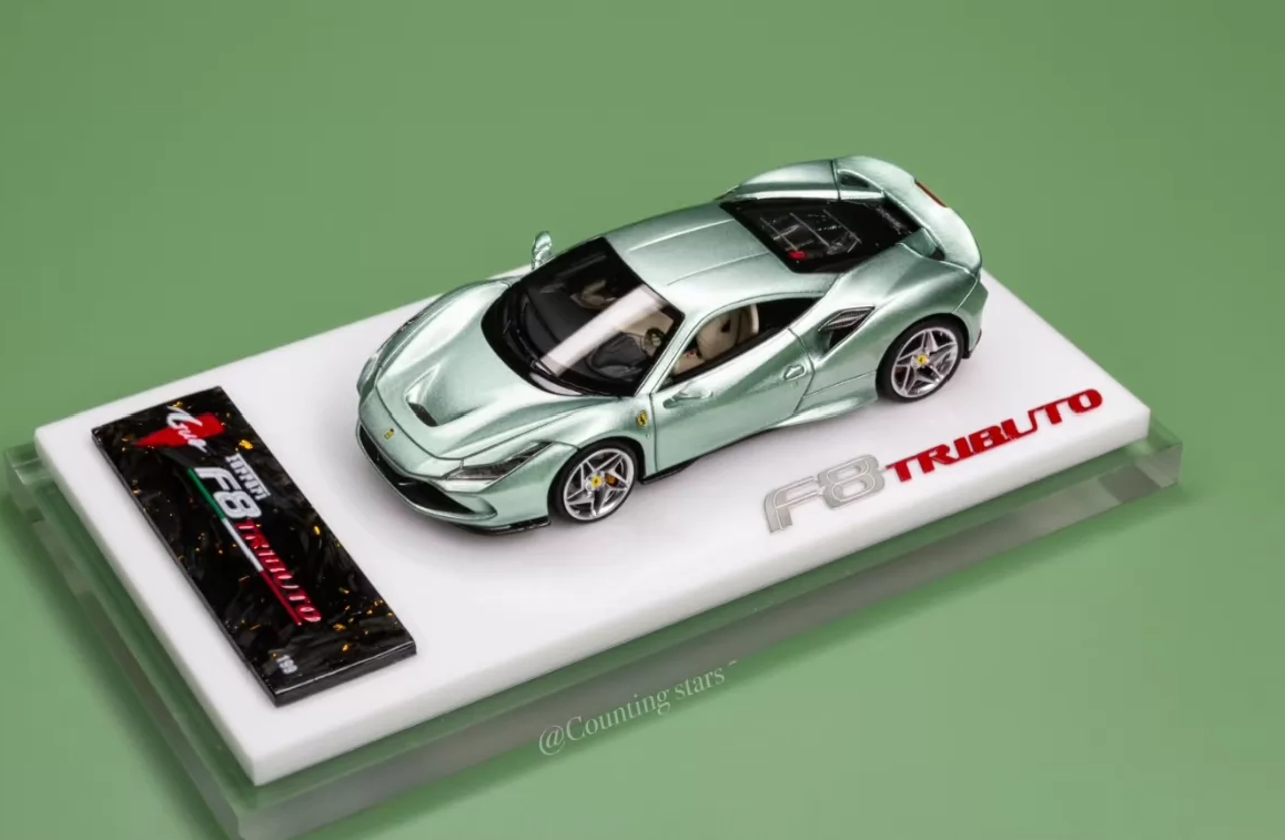 Guo x Tardis 1/64 Ferrari F8 Tributo Light Blue Limited 199