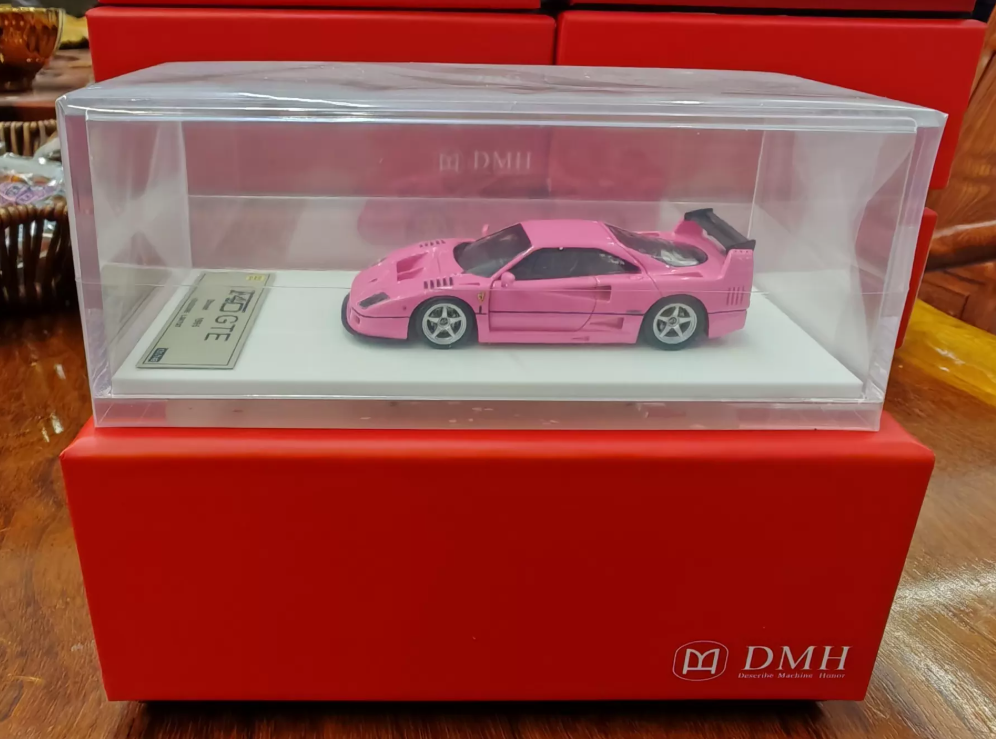 DMH 1/64 Ferrari F40 GTE Pink Resin Model Limited 149