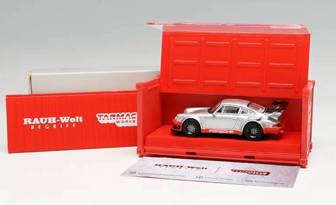 Tarmac Works 1/64 Porsche 930 RWB China Special Edition Silver Red