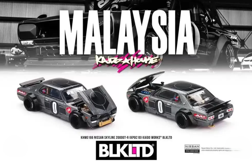 MINI GT KHMG166 Nissan Skyline 2000GT-R BLKLTD Malaysia