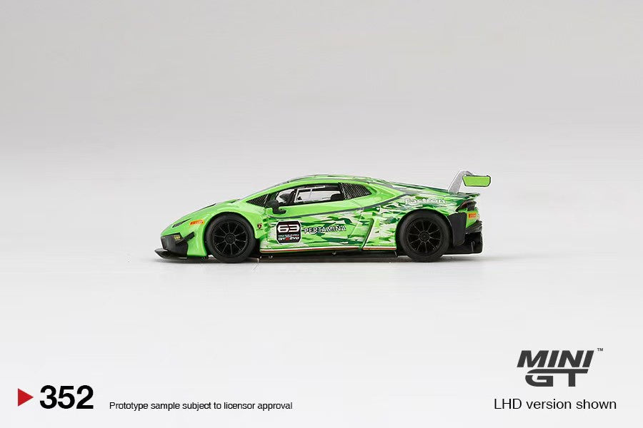 MINI GT 352 Lamborghini Huracan GT3 EVO Presentation Green 1/64