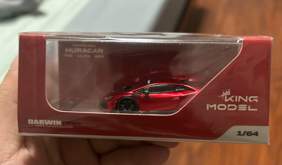 KING MODEL 1:64 Lamborghini Huracan DarwinPRO Lilith WBK Metallic Red Diecast