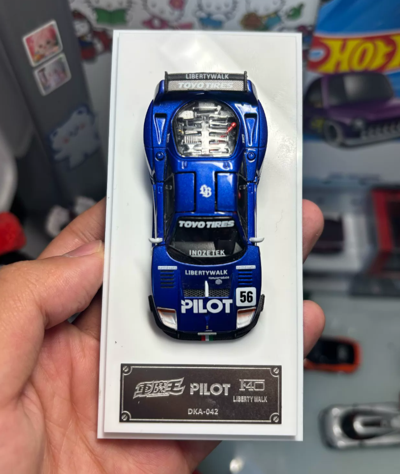 Demon King 1/64 LBWK Ferrari F40 Pilot Blue Tokyo Auto Salon 2024