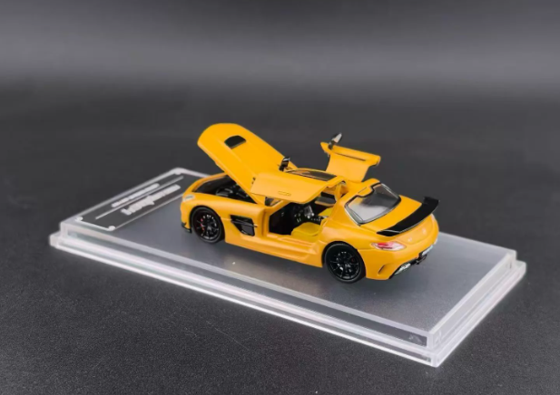 Fine Works64 1/64 Mercedes SLS AMG BS Yellow Alloy Model