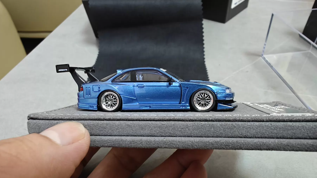 Mortal Model 1/64 Nissan Silvia S14 Metallic Blue Hobby Expo 2023