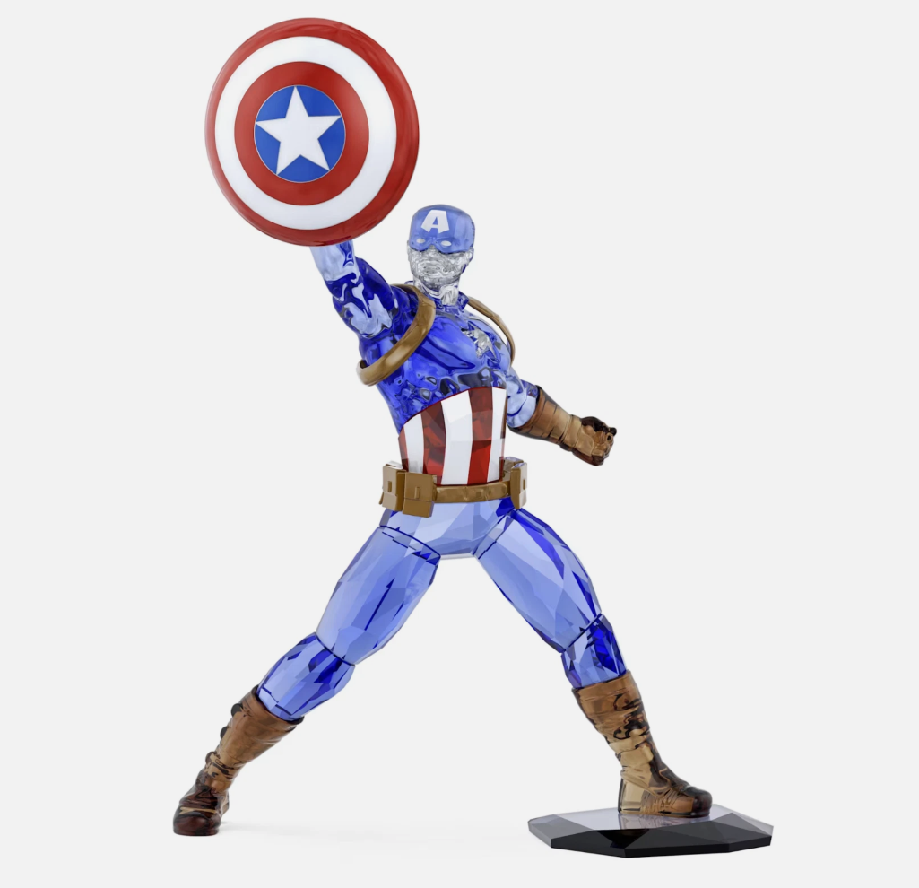 Swarovski Marvel Captain America Crystal Figurine 5676135 Collectible