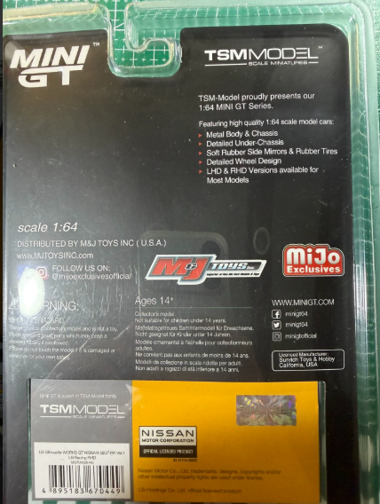 MINI GT 528 LB-Silhouette WORKS GT NISSAN 35GT-RR RHD MiJo Exclusive