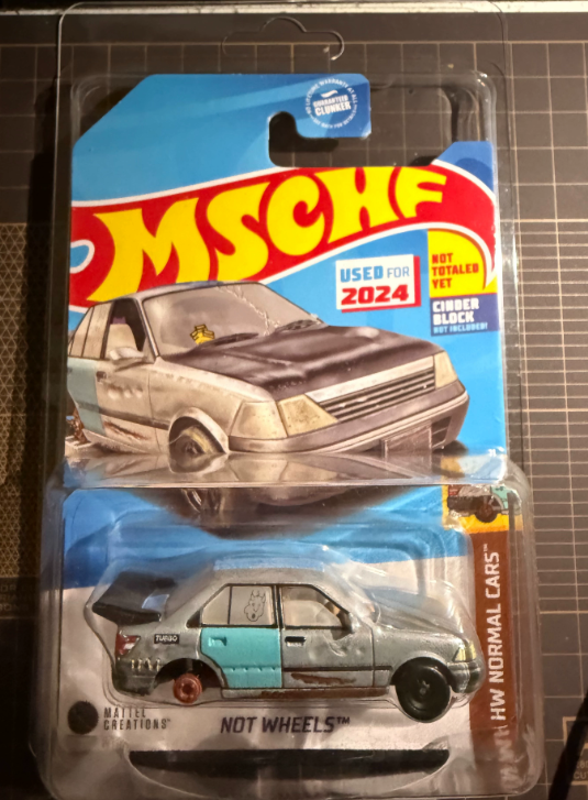 Hot Wheels x MSCHF Not Wheels HW Normal Cars 2024 Collab Diecast Model