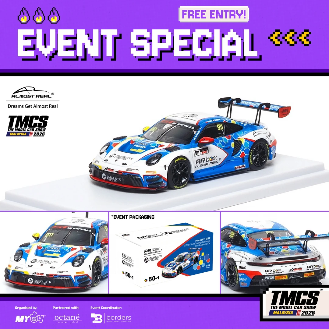 Almost Real 1/64 Porsche 911 GT3R Evo No.91 TMCS 2026 Exclusive