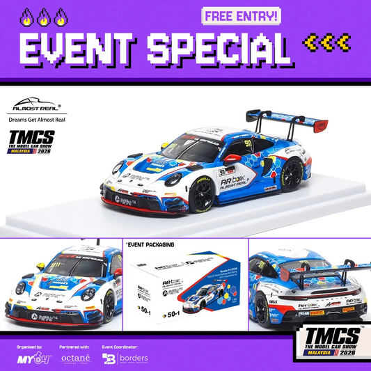 Almost Real 1/64 Porsche 911 GT3R Evo No.91 TMCS 2026 Exclusive