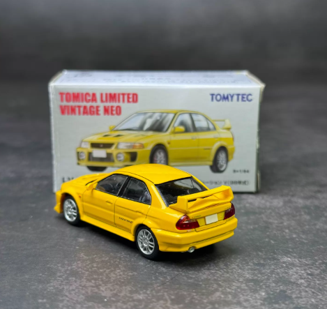 Tomytec TLV-N187a Mitsubishi Lancer Evolution V Yellow