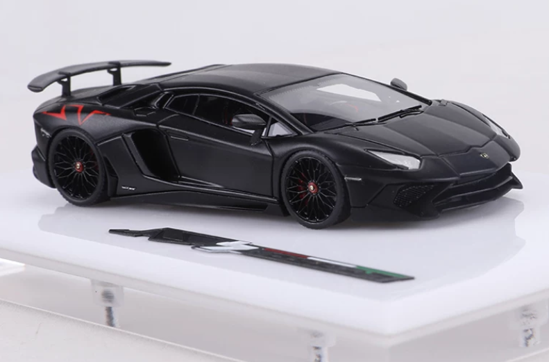 TARDIS 1/64 Lamborghini Aventador SVJ Matte Black Resin LE149