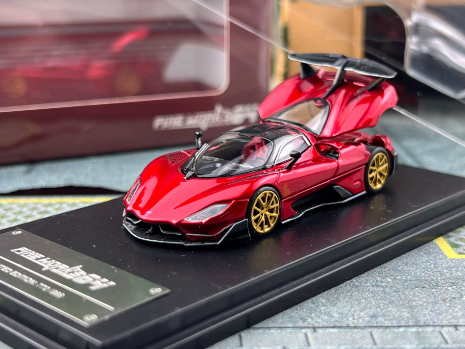 Fine Works 1/64 SSC Tuatara Metallic Red Gold Wheels