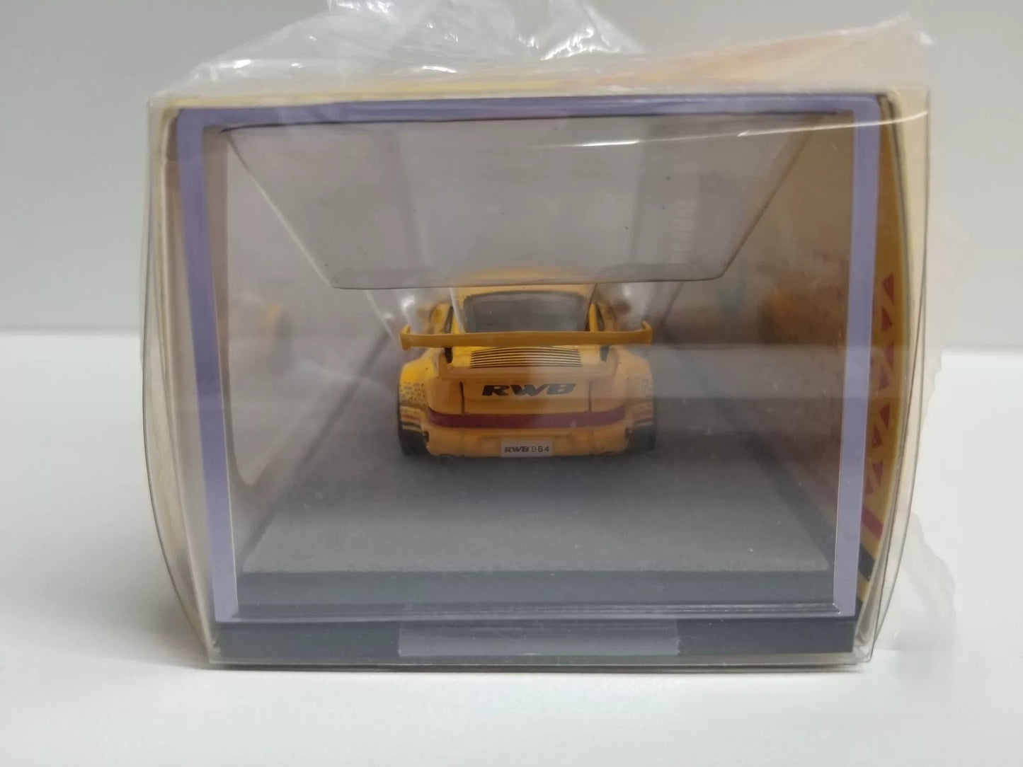 PGM 1/64 Porsche 911 964 RWB 70th Anniversary Yellow Widebody Model