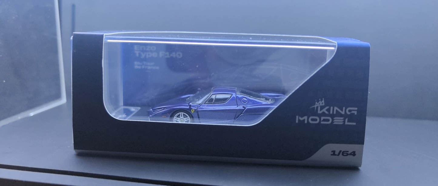 King Model 1:64 Ferrari Enzo F40 Tour de France Blue Diecast Model