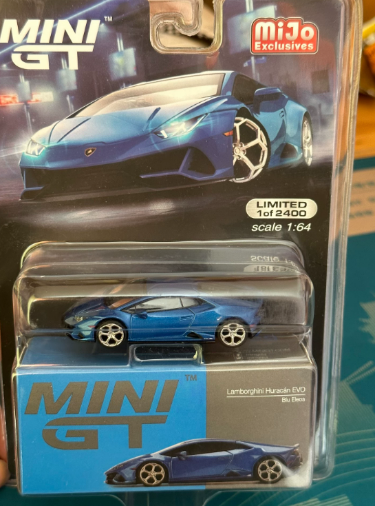 MiniGT 229 1/64 Lamborghini Huracan EVO Blu Eleos MiJo Exclusive
