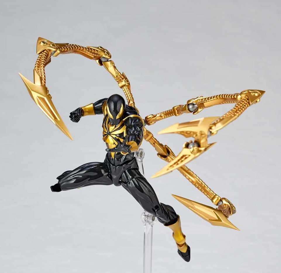 Kaiyodo Revoltech Amazing Yamaguchi 023EX Iron Spider Onyx Stealth