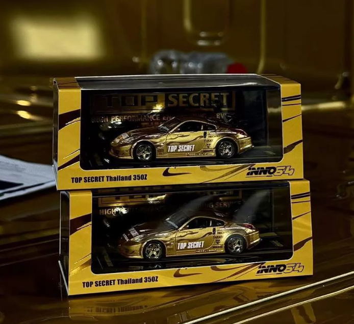 INNO64 TOP SECRET Nissan 350Z Gold Thailand Store Limited Edition 1:64