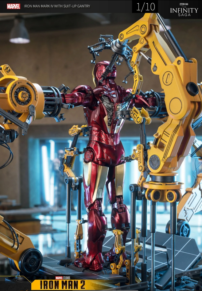 ZD Toys 1/10 Iron Man Mark 4 Suit-Up Gantry Set