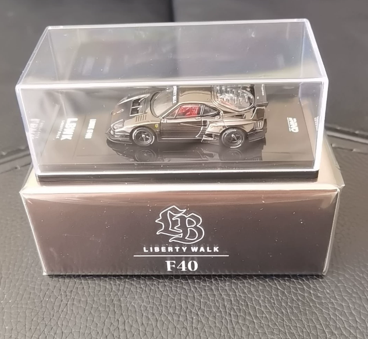INNO64 1/64 LBWK Ferrari F40 Chrome Black