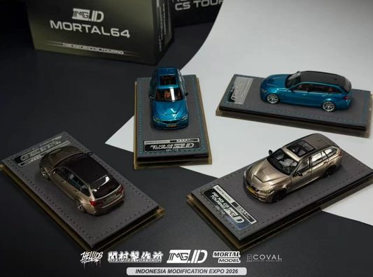 Mortal 1/64 BMW F81 Champagne Gold Blue IDE 2026 Two Car Set