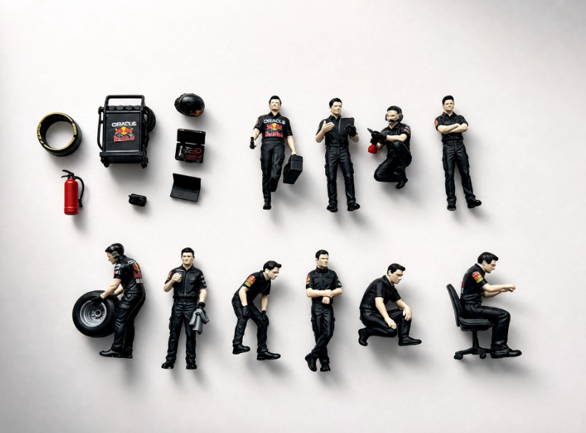 Red Bull F1 Racing Pit Garage Diorama 1/64 Scale