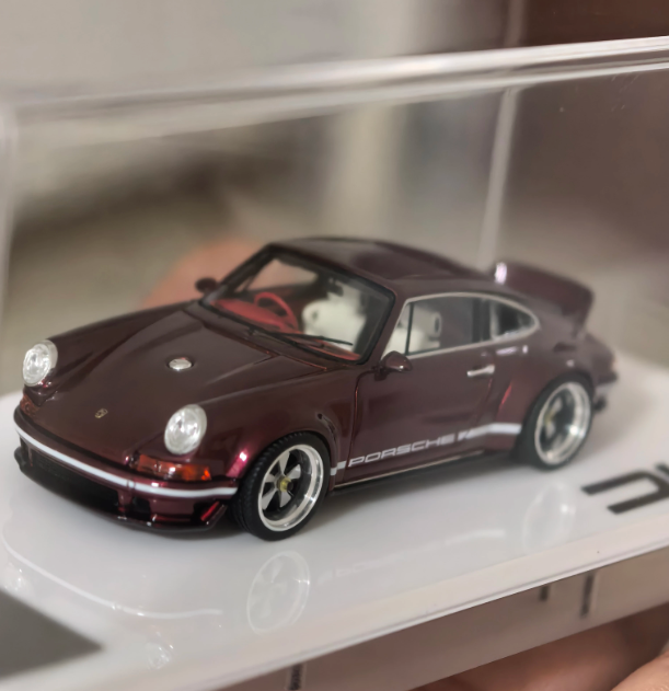 DeepMaker 1:64 Porsche 911 DLS Cherry Red Resin Model