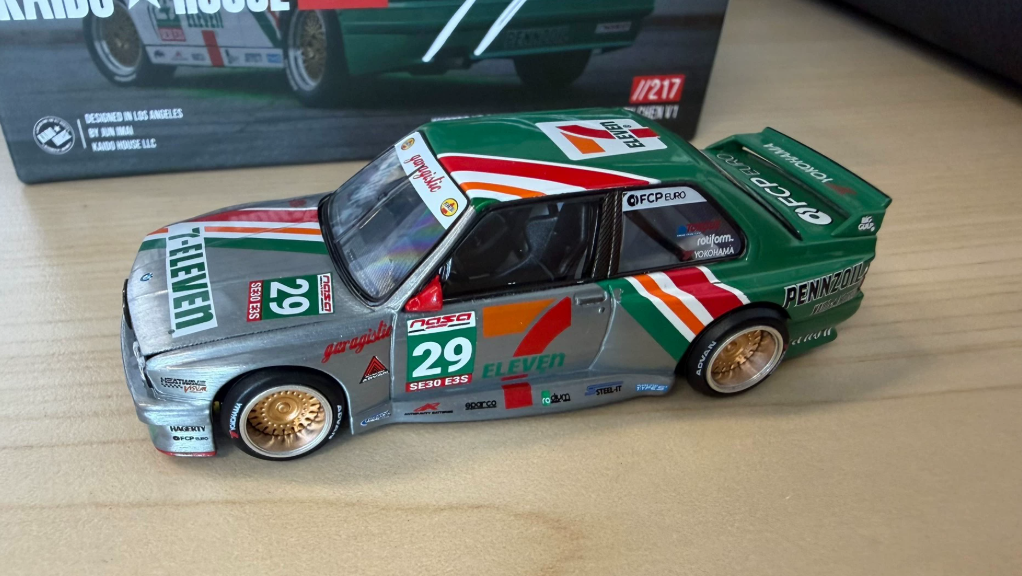 Kaido House MiniGT BMW M3 7-Eleven Chase Edition Clear Coat Diecast Model Car