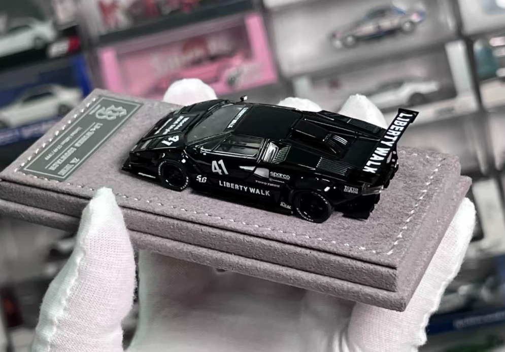TopArt 1/64 LBWK Lamborghini Countach Black Limited Edition