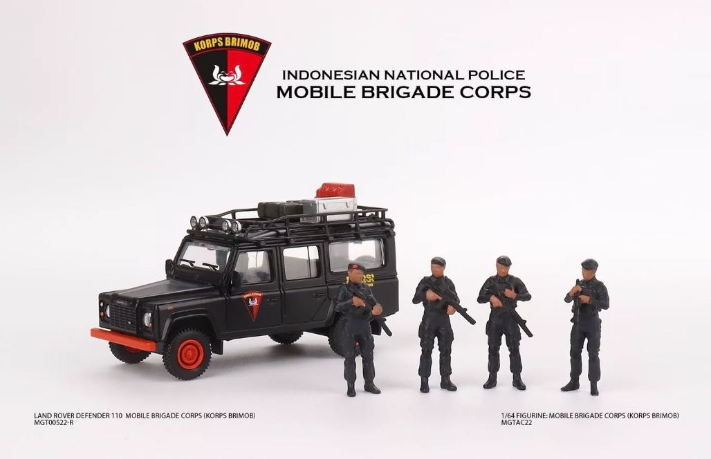 MINI GT 522 Land Rover Defender 110 Mobile Brigade Corps 1/64