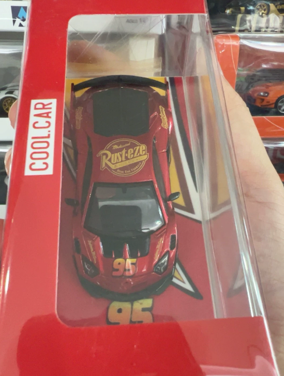 COOL CAR 1/64 Lamborghini Racing 95 Red Diecast Model