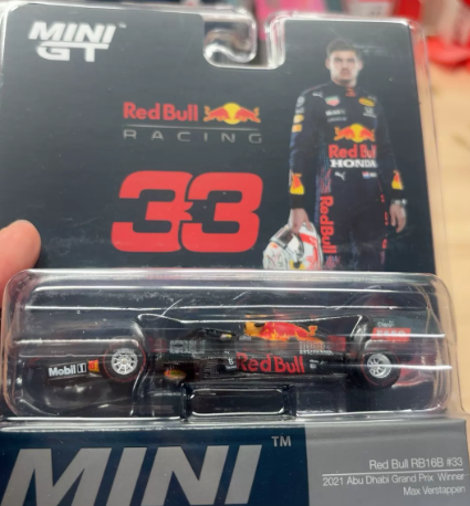 MINI GT 1/64 835 Red Bull RB16B #33 Max Verstappen Abu Dhabi Card