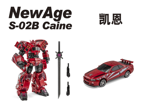NewAge S-02B Caine Mini-Scale Sports Car Robot Action Figure Preorder