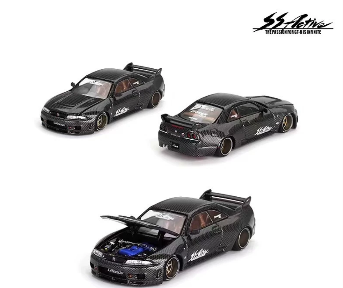 Kaido House Mini GT 1/64 Nissan Skyline GT-R R33 Active Carbon R