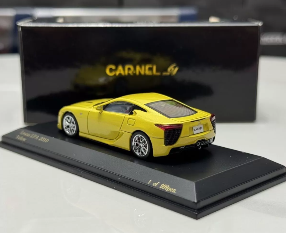 Kyosho CARNEL 1:64 Lexus LFA Yellow Diecast Model