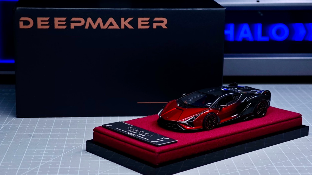 Deepmaker 1/64 Lamborghini Sian FKP 37 Rosso Effesto Limited 99