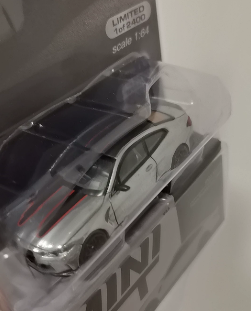 MINI GT 641 BMW M4 CSL Frozen Brooklyn Grey Metallic Chase Blister 1/64